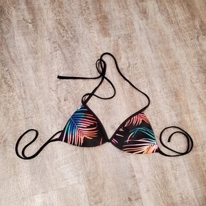Victoria's Secret PINK Black Tropical Bikini Top